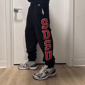 Champion Black Joggers with Red SDSU Design